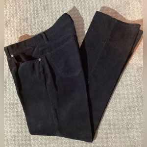 GAP CORDUROY jeans, boot cut, 100% cotton, size 8, length is 31”, color is black
